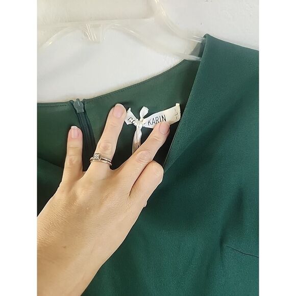 Grace Karin Green Shift Dress Sleeveless Size L NWT Cocktail Workwear Business - Picture 4 of 6